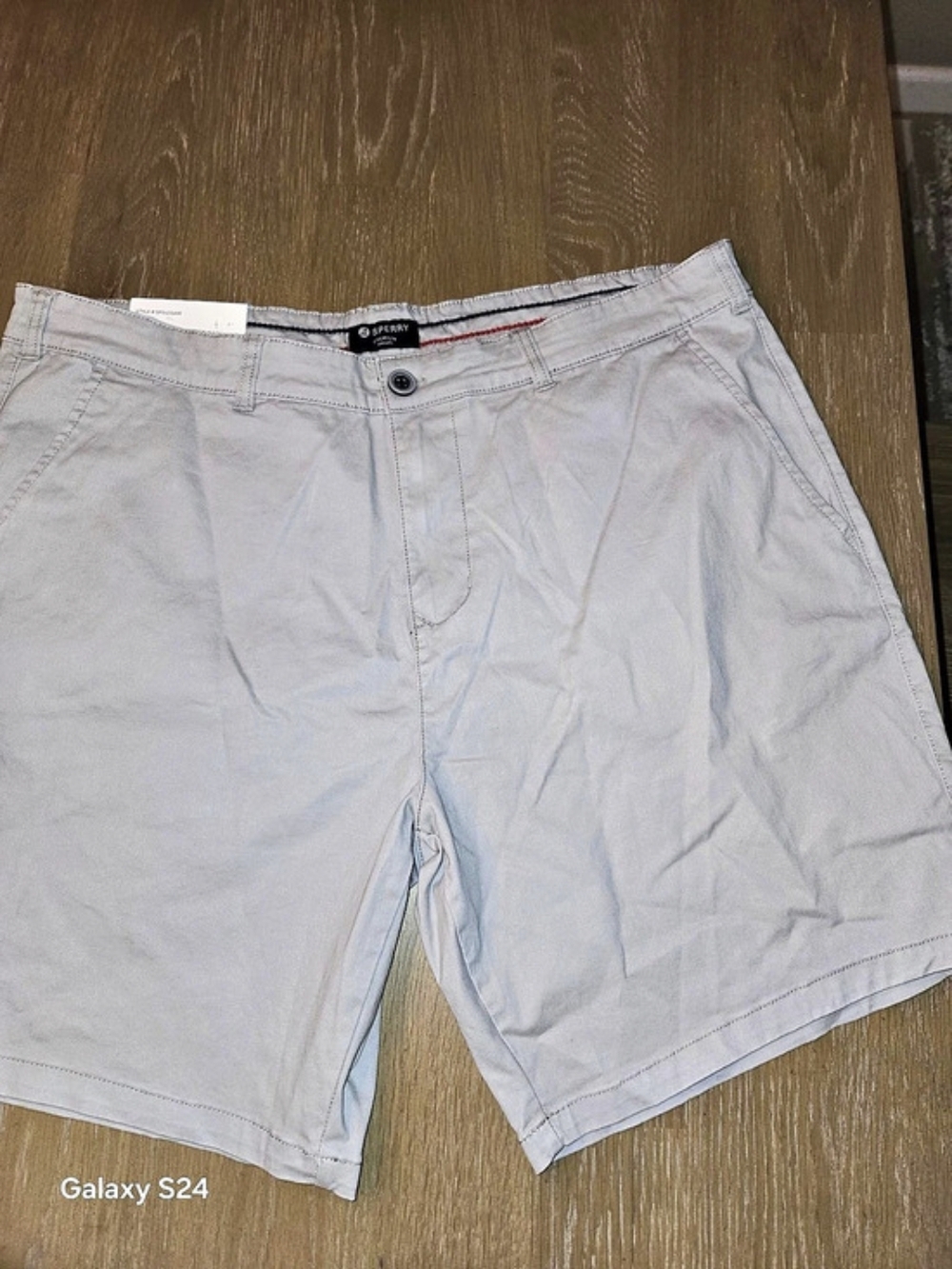 Sperry Vintage Wash Flex Cotton Short Gray Waist 40 Mens New